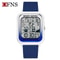 OFNS Rectangular Digital Sports Watch With LED Display And Timing Code 7