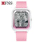 OFNS Rectangular Digital Sports Watch With LED Display And Timing Code 8