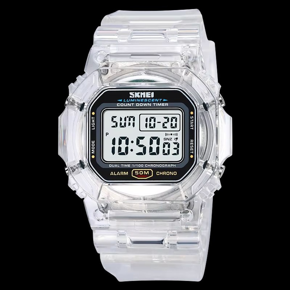 SKMEI 5Bar Waterproof Digital Sports Watch With Countdown Timer And LED Backlight 6