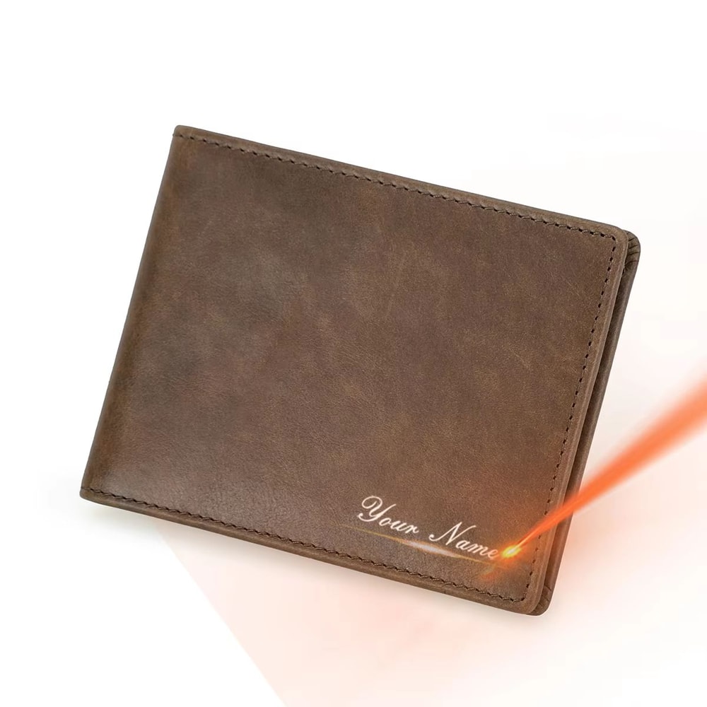 Slim Genuine Leather Bifold Wallet For Men With Card Holder 9