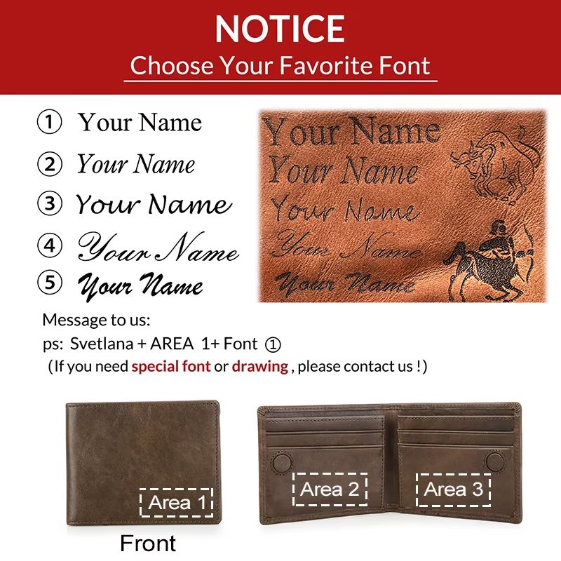 Slim Genuine Leather Bifold Wallet For Men With Card Holder 5