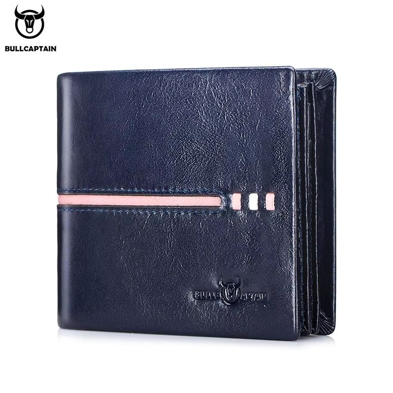 BULLCAPTAIN Genuine Leather RFID Business Wallet For Men 8
