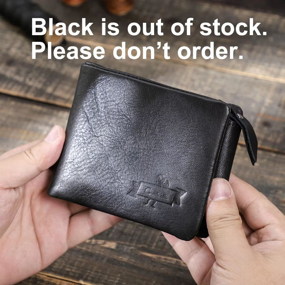 CONTACTS Crazy Horse Leather Vintage Trifold Wallet With Zip Coin Pocket 2