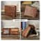 CONTACTS Crazy Horse Leather Vintage Trifold Wallet With Zip Coin Pocket 3