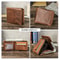 CONTACTS Crazy Horse Leather Vintage Trifold Wallet With Zip Coin Pocket 3