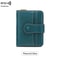 Retro RFID Blocking Womens Multi Card Wallet With Zipper Coin Pocket 7