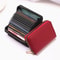 PU Leather Business Card Holder Wallet Multi Card Organizer With Coin Pocket 3