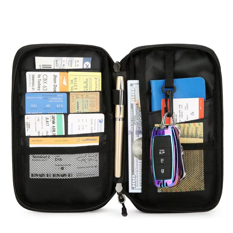 Large Capacity Travel Wallet Passport Holder Card And Ticket Organizer 3