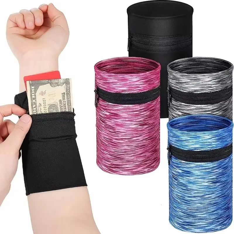 Unisex Cotton Wrist Wallet Pouch For Running Gym Cycling And Everyday Fitness 0