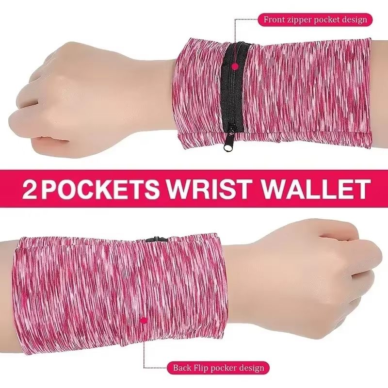 Unisex Cotton Wrist Wallet Pouch For Running Gym Cycling And Everyday Fitness 3