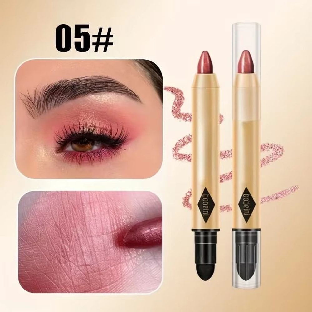 Double Head Metallic Eyeshadow Stick Diamond Shimmer Highlighter Pencil 9
