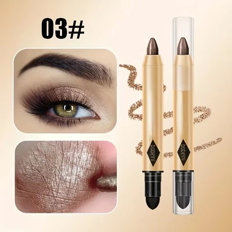 Double Head Metallic Eyeshadow Stick Diamond Shimmer Highlighter Pencil 7