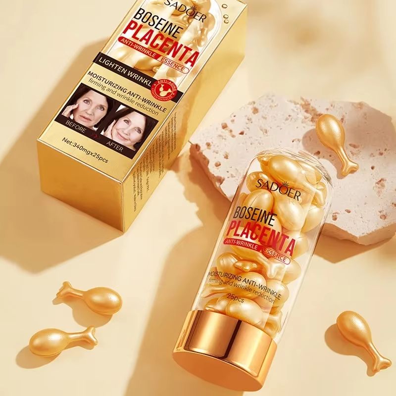 Placenta Brightening Facial Serum Anti Acne Dark Spot Repair And Firming Skin Serum 5