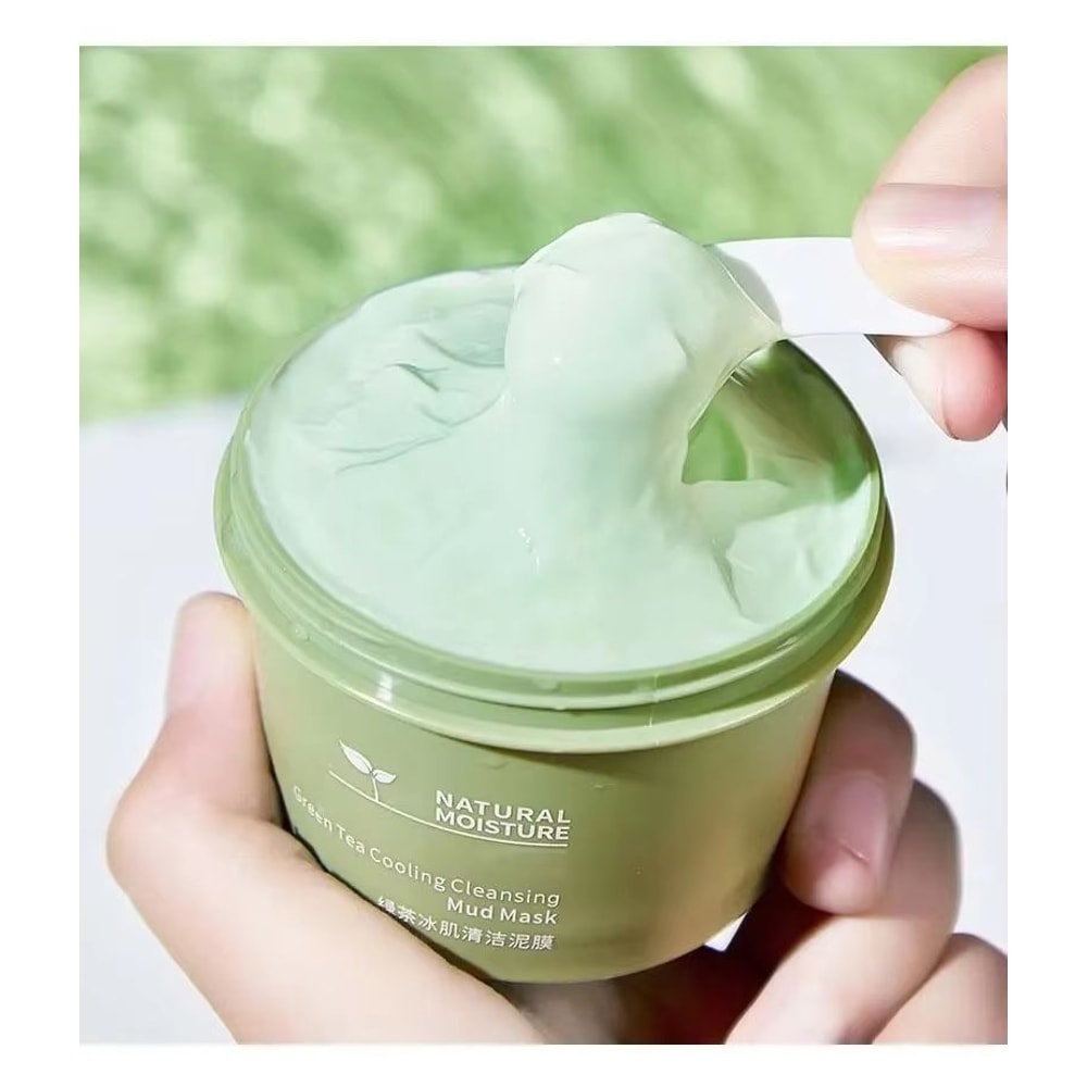 Green Tea Cleansing Mud Mask Deep Pore Oil Control And Blackhead Removing Face Mask 120g 4