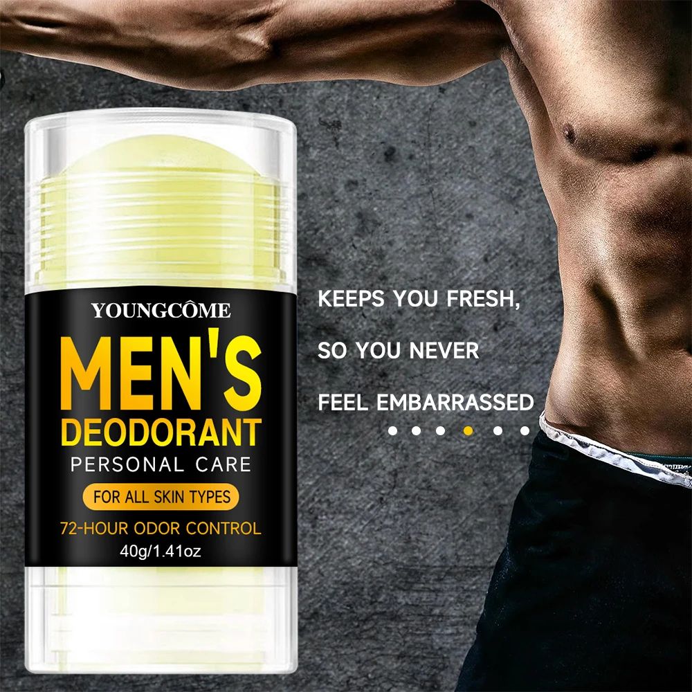 Mens Sandalwood Deodorant Stick Long Lasting Anti Sweat Underarm Odor Protection 5