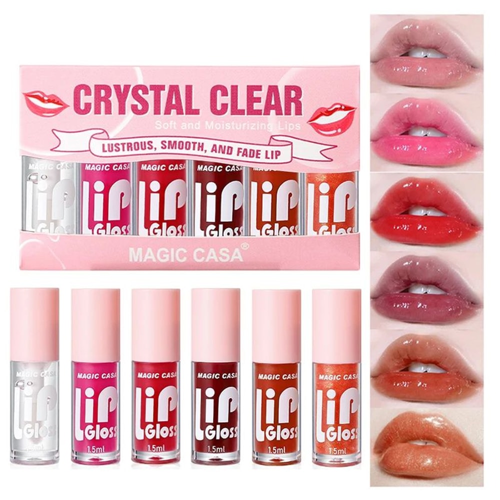 MAGIC CASA 6Piece Jelly Lip Oil Set For Glossy Hydrated Lips 0
