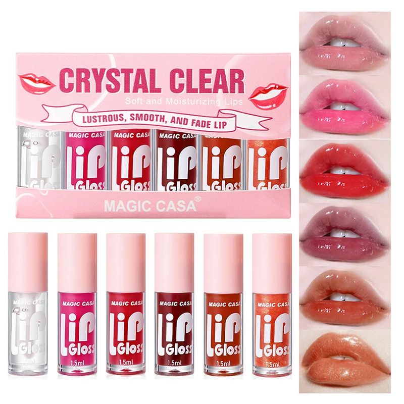 MAGIC CASA 6Piece Jelly Lip Oil Set For Glossy Hydrated Lips 0