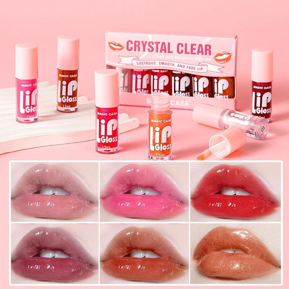 MAGIC CASA 6Piece Jelly Lip Oil Set For Glossy Hydrated Lips 1