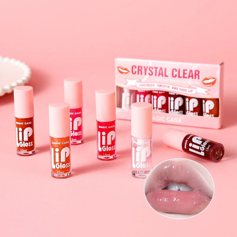 MAGIC CASA 6Piece Jelly Lip Oil Set For Glossy Hydrated Lips 3