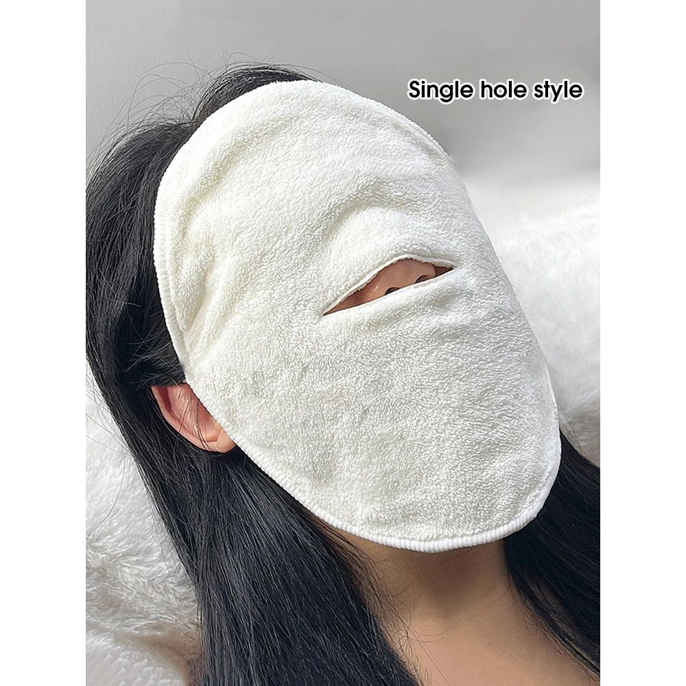 Steam Heating Hot Compress Face Towel With Hanging Ear Reusable Facial Steam Towel For Hot Cold T 1