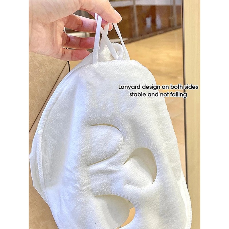 Steam Heating Hot Compress Face Towel With Hanging Ear Reusable Facial Steam Towel For Hot Cold T 2