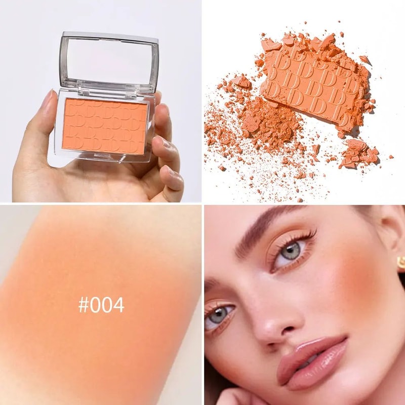 RosyGlow Matte Blush Palette With Embossed Finish High Pigment Face Blush Powder For Natural Cheek 4