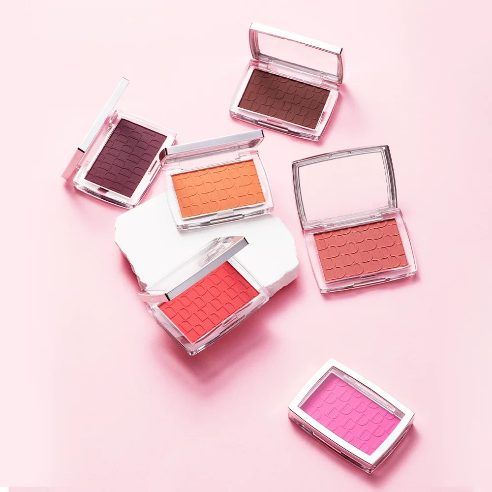 RosyGlow Matte Blush Palette With Embossed Finish High Pigment Face Blush Powder For Natural Cheek 5