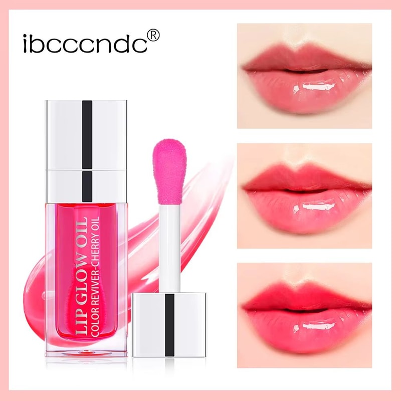HydraGlow Lip Oil Gloss Moisturizing Plumping Lip Oil With Pink Tint For Smooth Glossy Lips 2