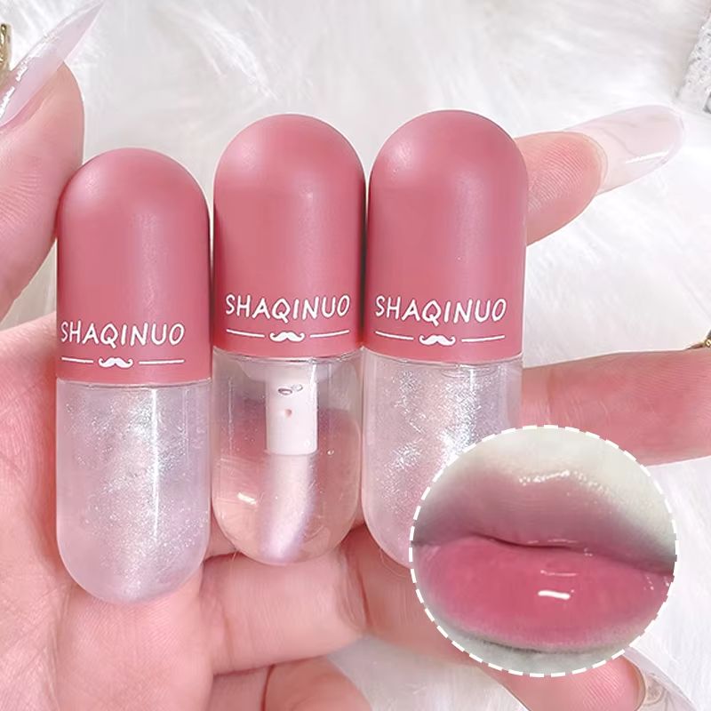 Shuiguang Capsule Lip Oil Hydrating Glass Shine Lip Honey Kit Mirror Finish Clear Gloss 5