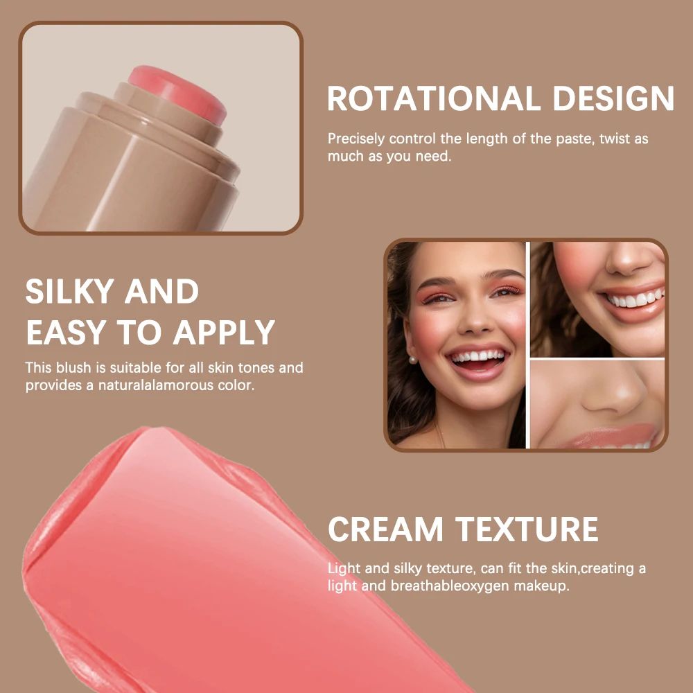 GlowTint 3 In 1 Blush Stick Moisturizing Lip And Cheek Tint With Glossy Finish 1