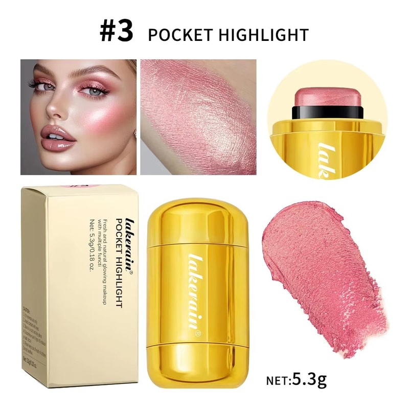GlowTint 3 In 1 Blush Stick Moisturizing Lip And Cheek Tint With Glossy Finish 14