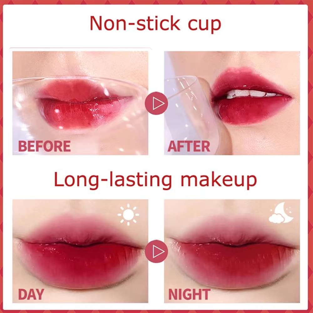 Peel Off Lip Stain Gloss Long Lasting Waterproof Liquid Lip Tint Non Stick Cup Lip Glaze 1