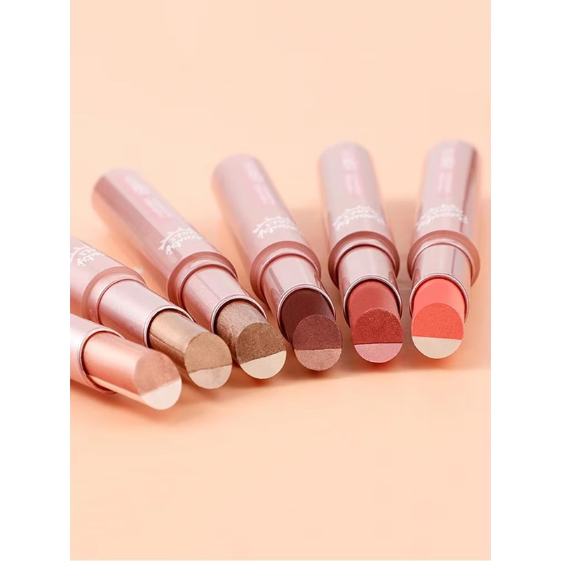 Gradient Two Color Eyeshadow Pen Waterproof Pearlescent Eyeshadow Stick Easy Blend Lazy Makeup 1