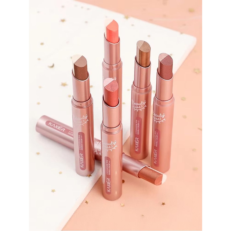 Gradient Two Color Eyeshadow Pen Waterproof Pearlescent Eyeshadow Stick Easy Blend Lazy Makeup 5