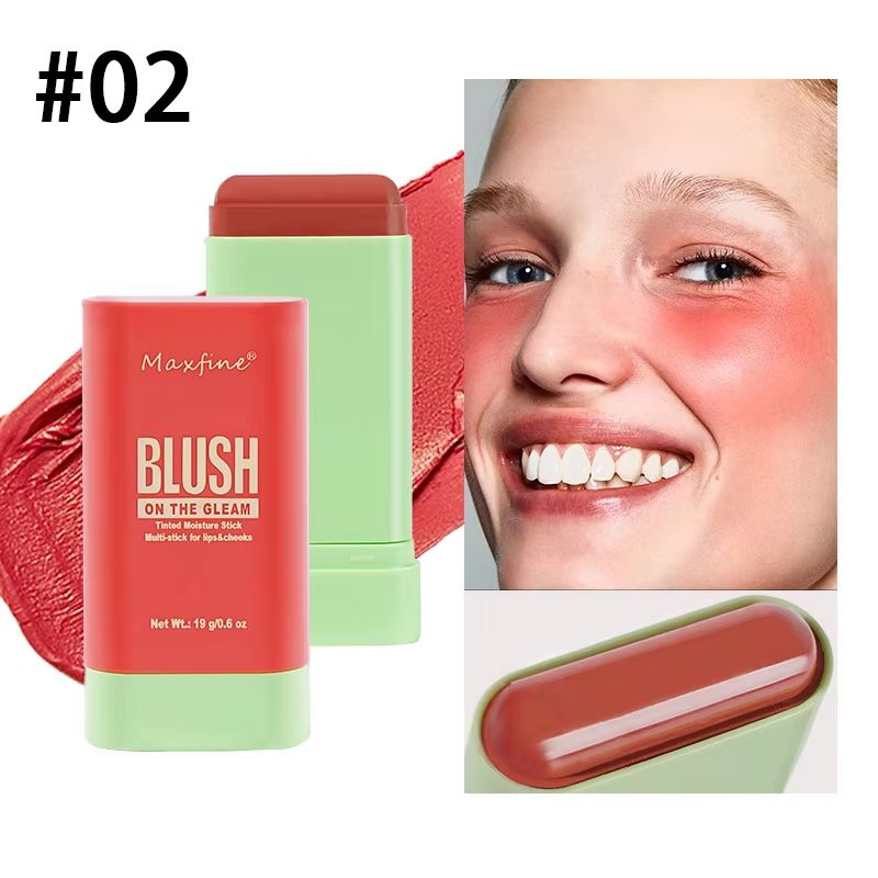Multi Use Blush Stick Waterproof Long Lasting Cream Blush Stick Moisturizing Cheek Lip Tint 6