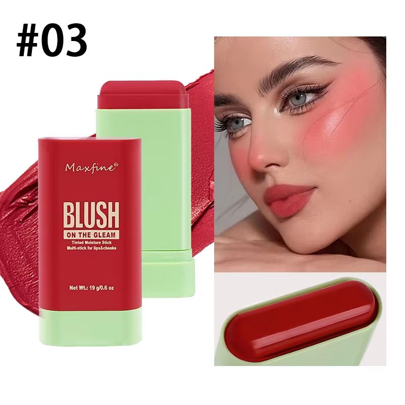 Multi Use Blush Stick Waterproof Long Lasting Cream Blush Stick Moisturizing Cheek Lip Tint 8