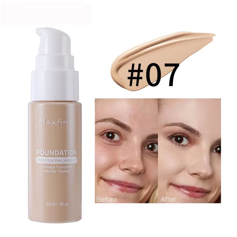 Flawless Waterproof Liquid Foundation Full Coverage Concealer Foundation Sweat Resistant Long Wear 10