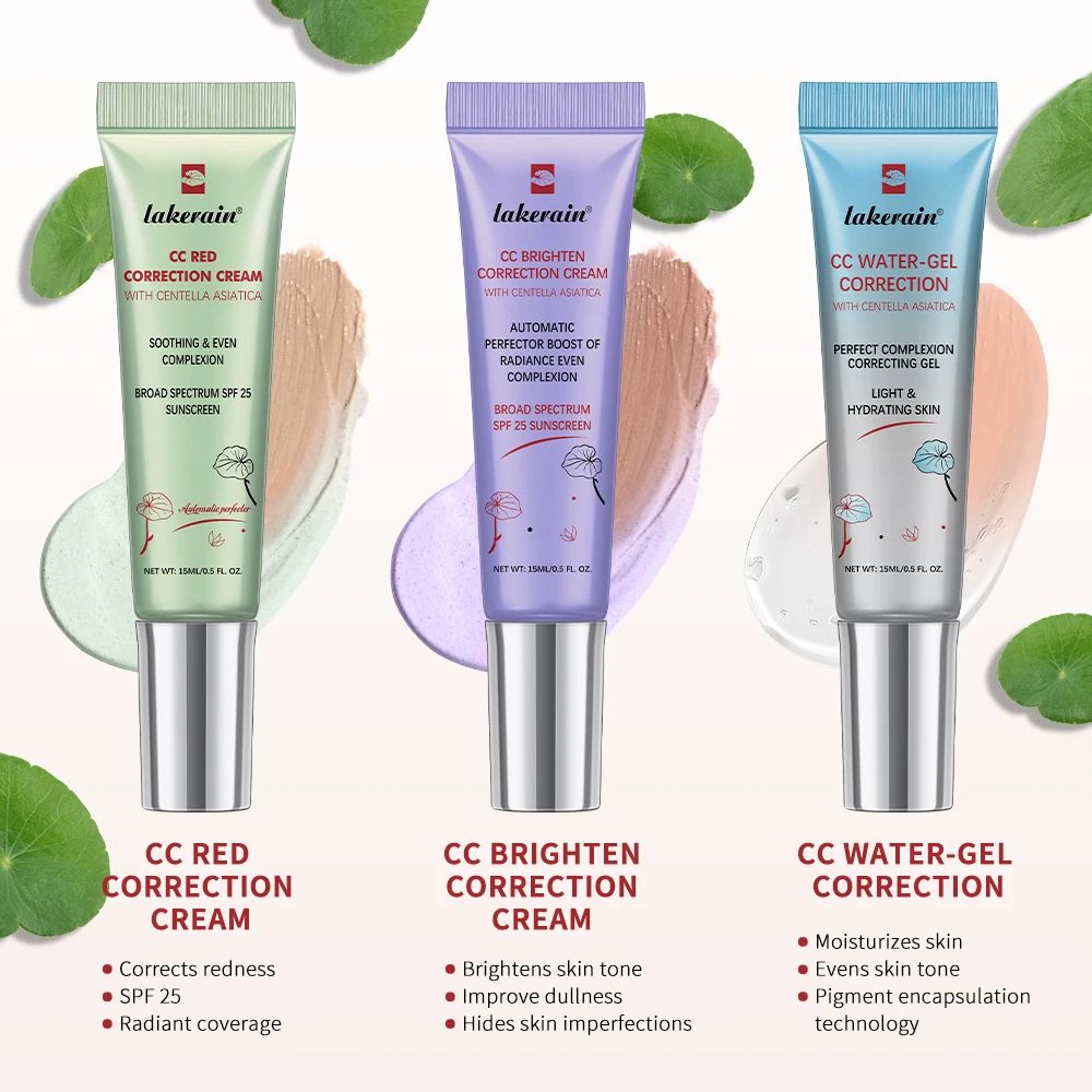 Centella Glow CC Cream Foundation Color Changing Korean CC Cream With Hydrating High Coverage 3PCS 4