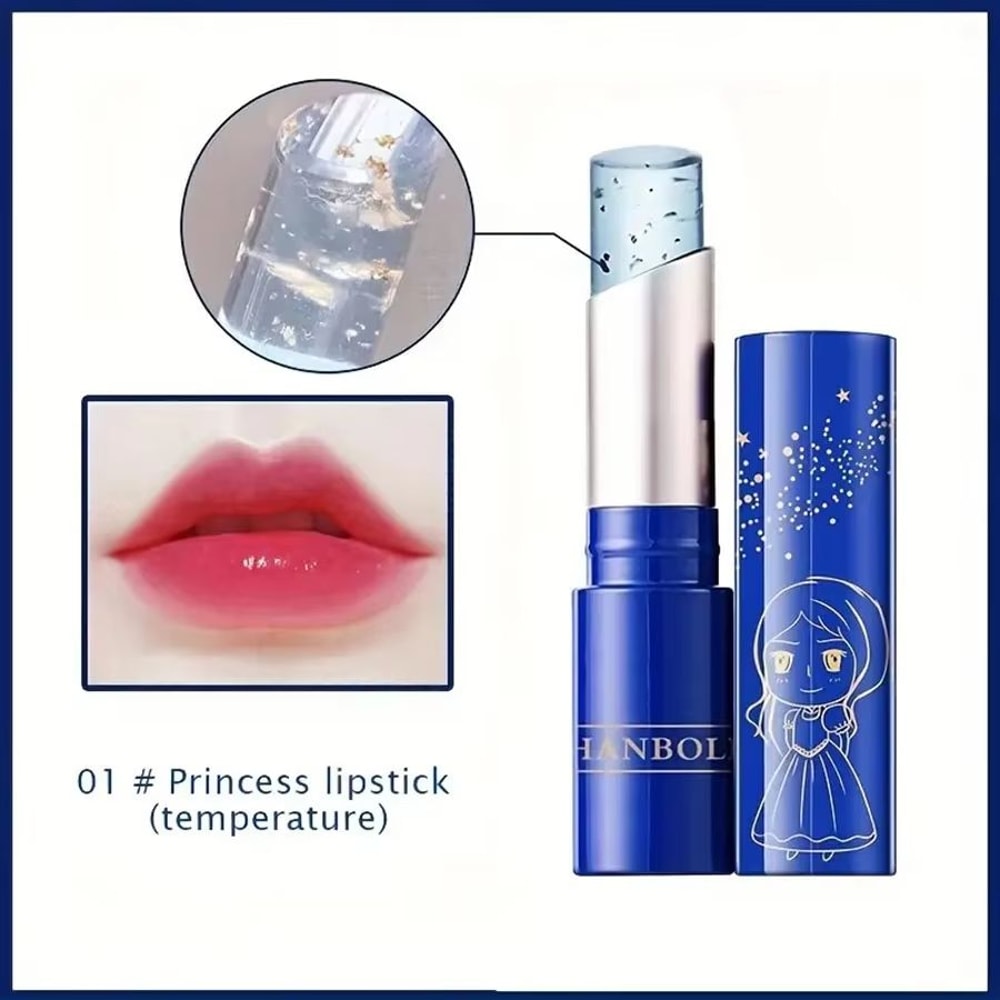 Star Brilliant Temperature Changing Lipstick Crystal Jelly Moisturizing Lipstick Waterproof 24K Glo 1