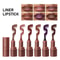 Lakerain Matte Lip Liner Crayon Waterproof Velvet Lip Contour Pencil Long Lasting Non Stick Lip Tin 2