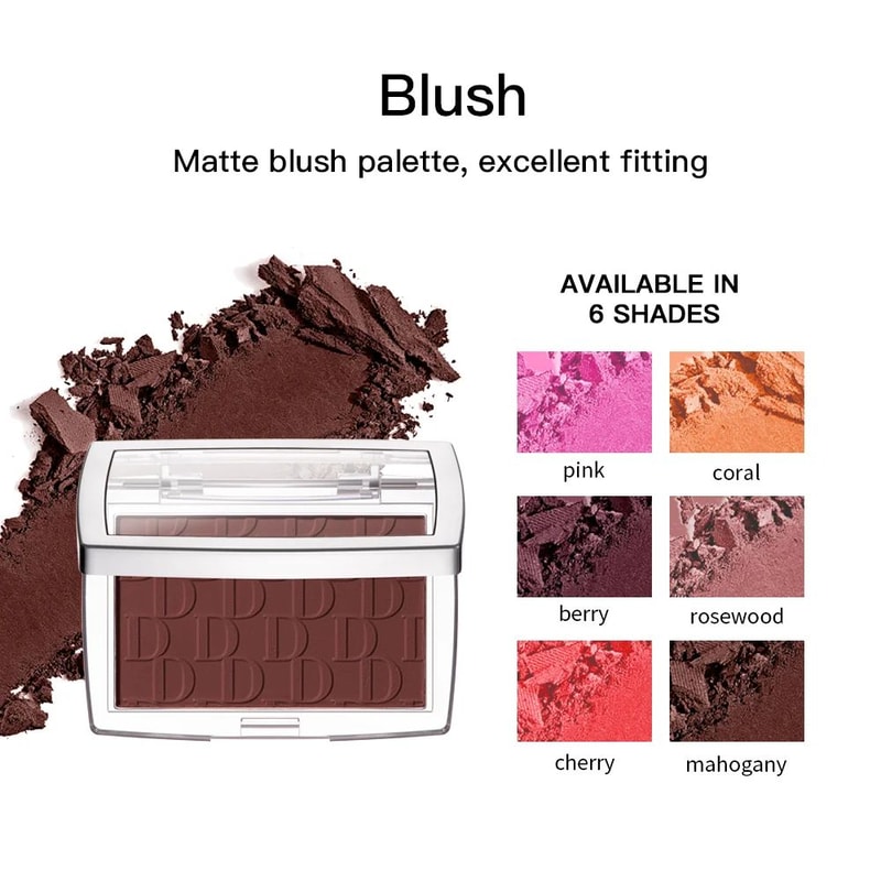 Soft Matte Blush Powder Waterproof Natural Cheek Tint Blush Long Lasting Face Brightening Rouge 1