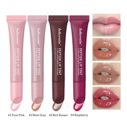 phone case lip gloss set long lasting transparent lip gloss moisturizing lip glaze with phone case holder