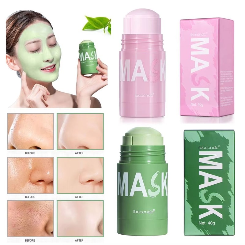 Green Tea Cleansing Mask Stick Deep Pore Green Tea Face Mask Oil Control Moisturizing Blackhead Car 0