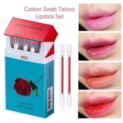 tattootint lip stain set – waterproof lip tattoo stain collection with 20 long lasting lip tint applicators