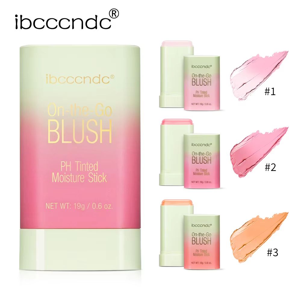3 In 1 Temperature Changing Blush Stick Multi Use Lip And Cheek Tint Stick Hydrating Color Adapting 0