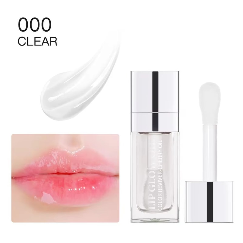 CrystalGlow Lip Oil Gloss Hydrating Plumping Lip Oil With Jelly Tint 6ml 12