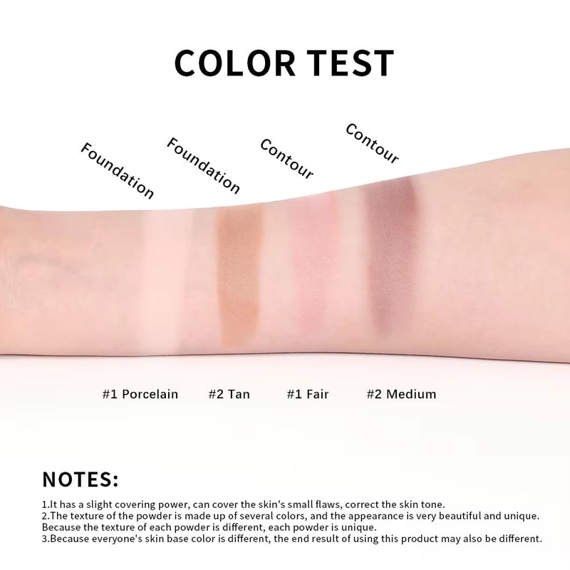 VelvetSculpt Baked Powder Foundation Oil Control Pressed Powder Bronzer With Radiant Contour Highl 3