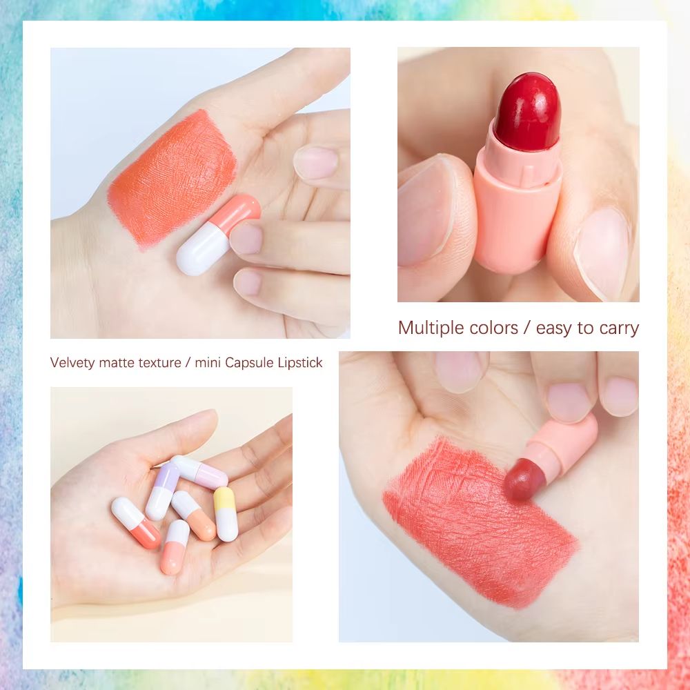 CapsuleCharm Mini Capsule Lipstick Set Moisturizing Capsule Lipstick Set With Waterproof Mini Lips 2
