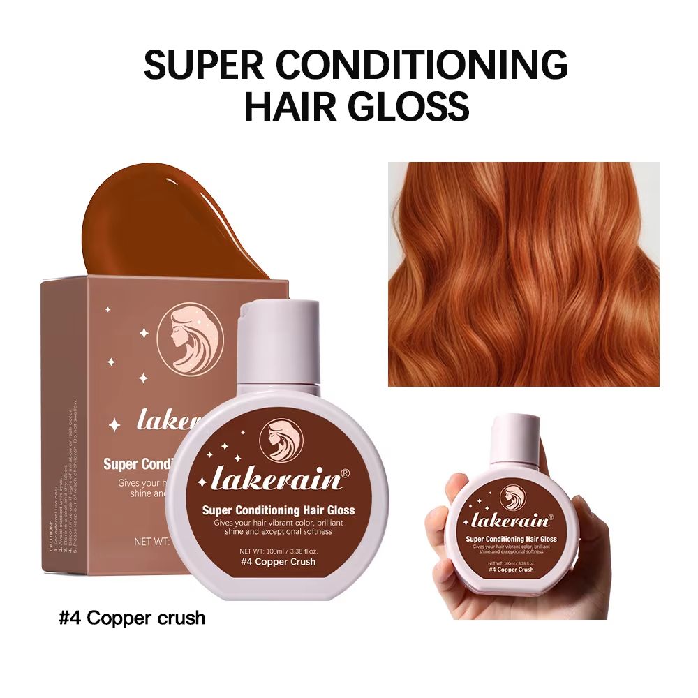 Super Gloss Hair Glaze Treatment Color Enhancing Hair Gloss Conditioner Semi Permanent Shine Boost 9