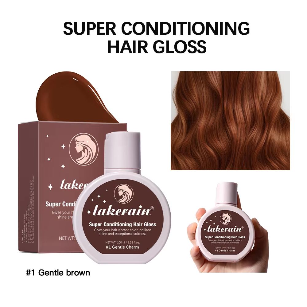 Super Gloss Hair Glaze Treatment Color Enhancing Hair Gloss Conditioner Semi Permanent Shine Boost 7